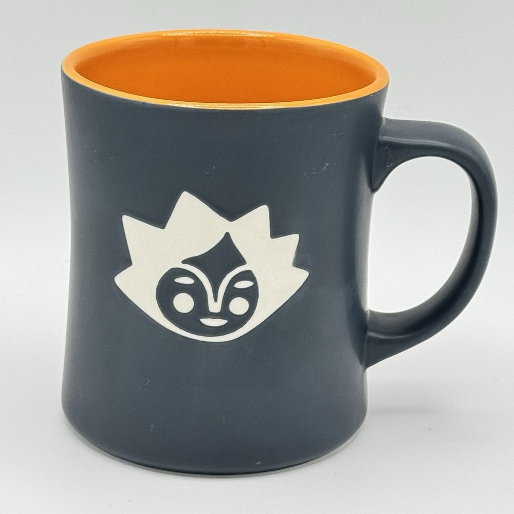 Starbucks Kenya Mug 2011 Sun Face Mermaid Gray Orange Interior Coffee Cup‎